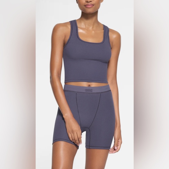 Skims 3-Pack Cotton Rib Boxers in Malachite - Picture 6 of 16